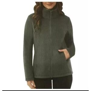 32 Degrees Ladies Brushed Faux Wool Jacket XL Womens Coat AF19